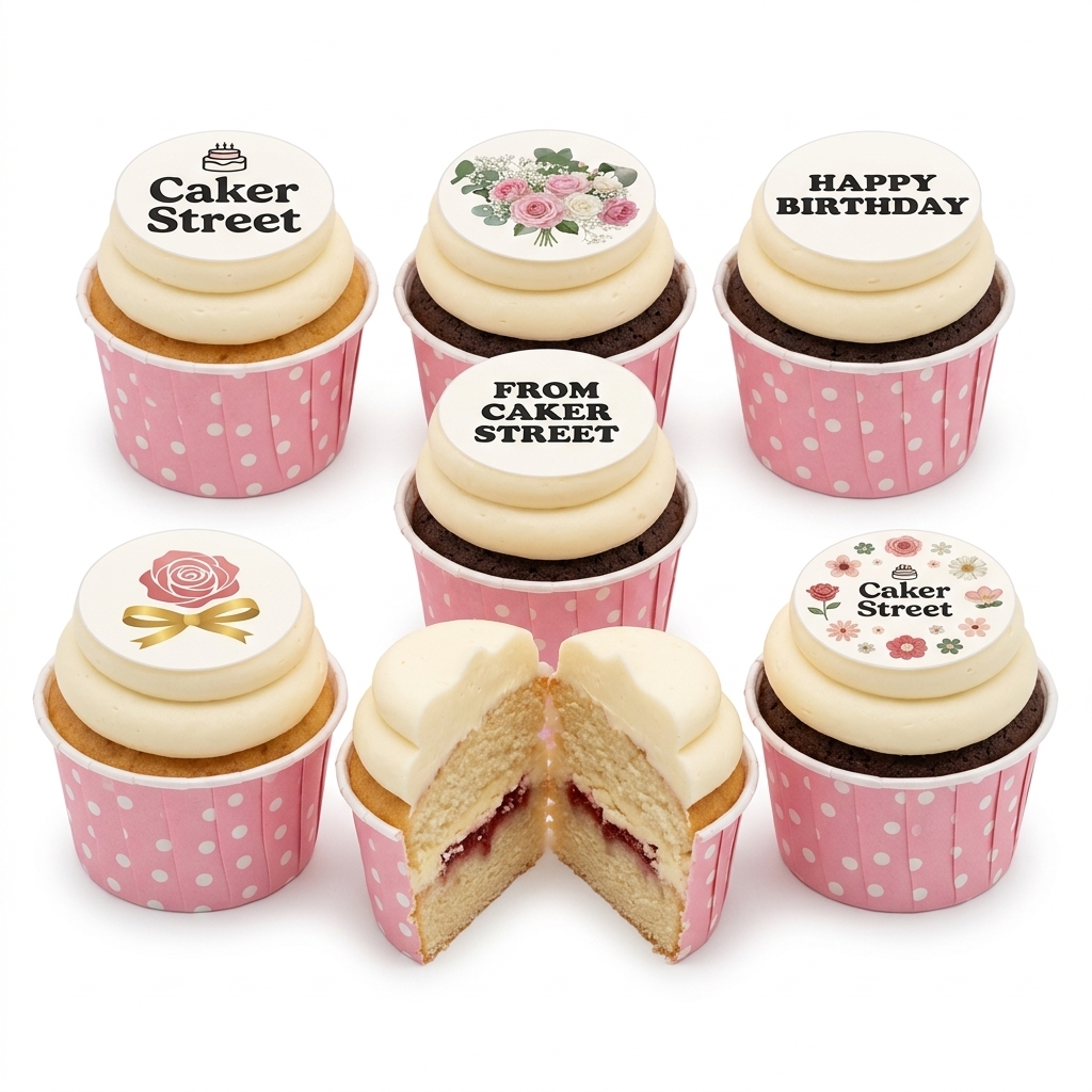 Elegant Floral Birthday Cupcakes
