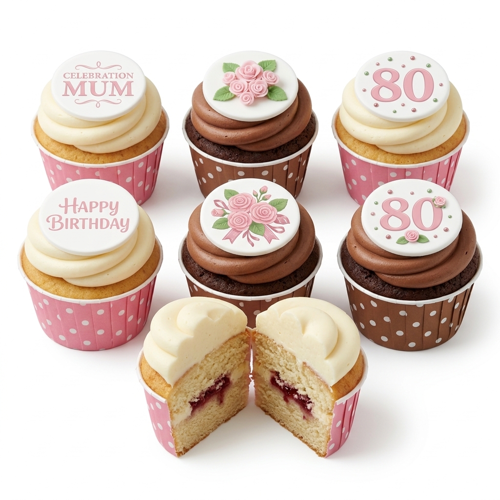Floral Birthday Cupcakes for Her
