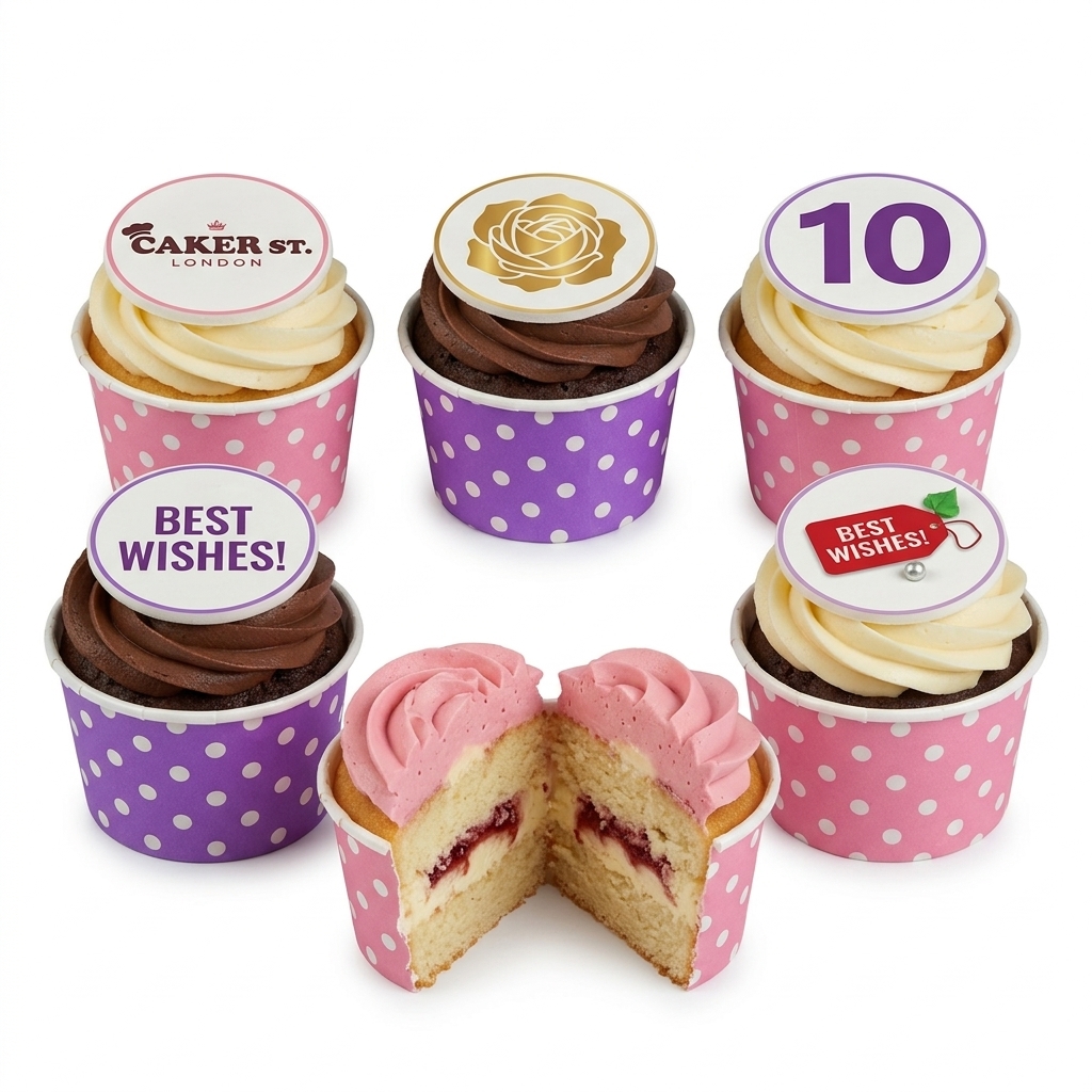 Elegant Floral Birthday Cupcakes with Custom Age Topper