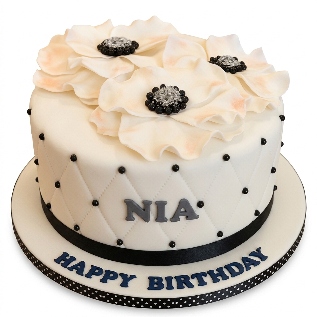 Floral Elegance Birthday Cake for Her