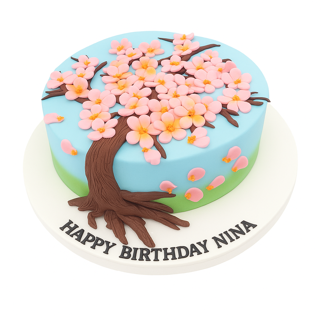 Flower Theme tree Cake