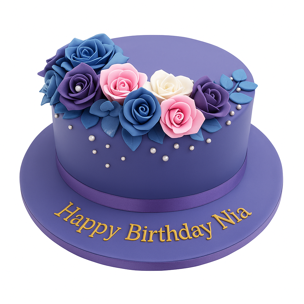 Flower Themed Birthday Cake for Girls
