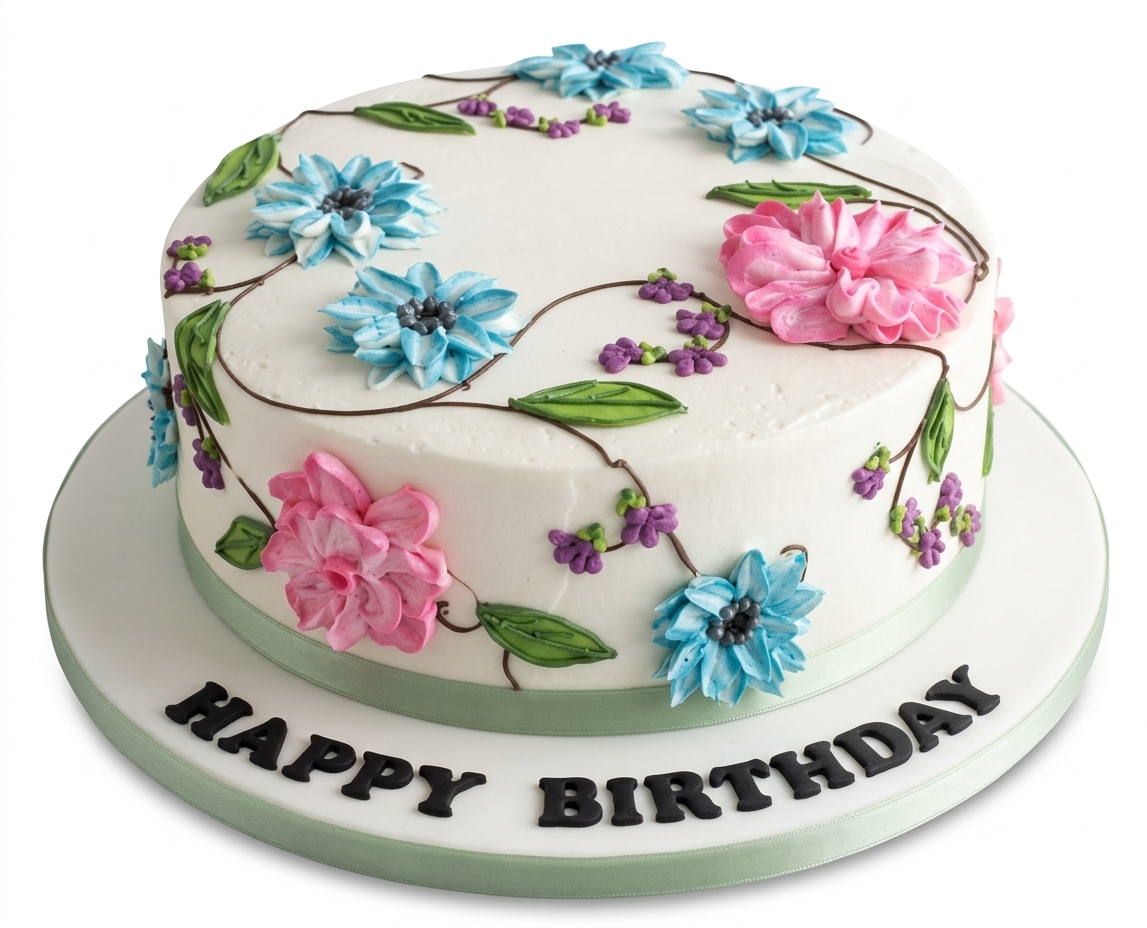Floral Birthday Cake for Her