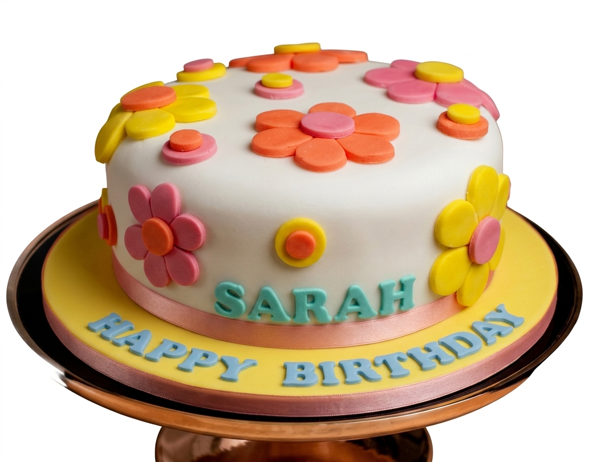 Floral Birthday Cake for Her