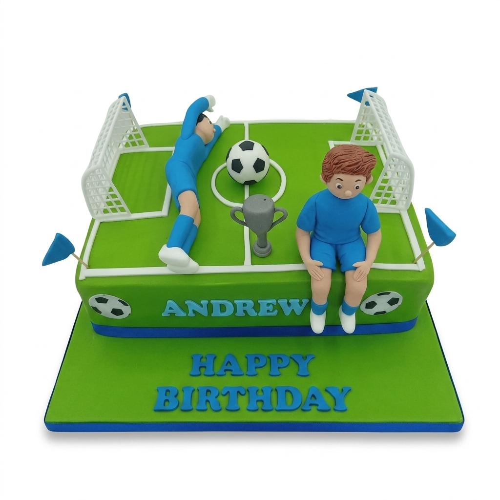 Football Pitch Birthday Cake