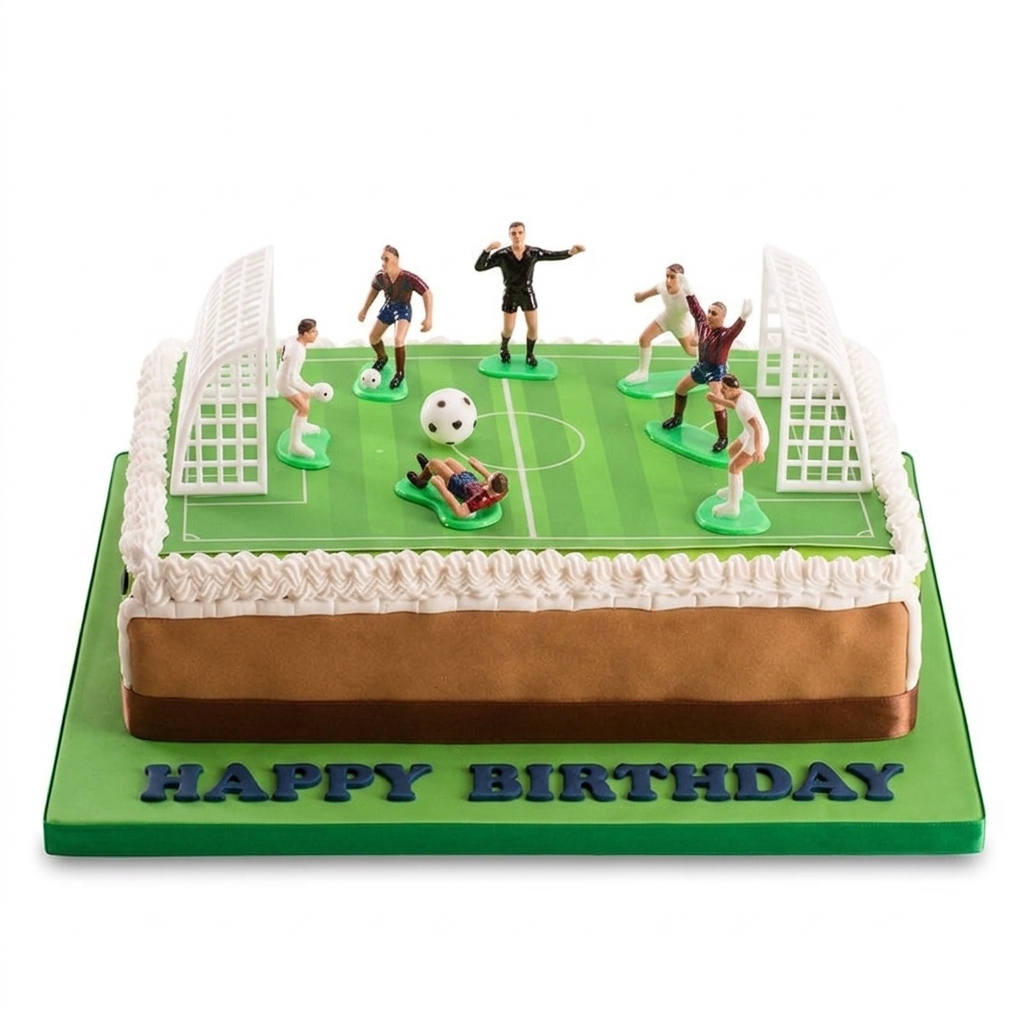 Football Pitch Birthday Cake