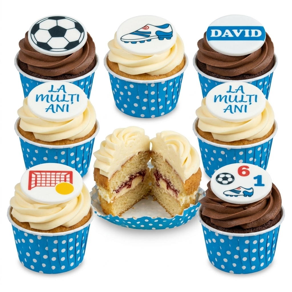 Football Theme Birthday Cupcakes