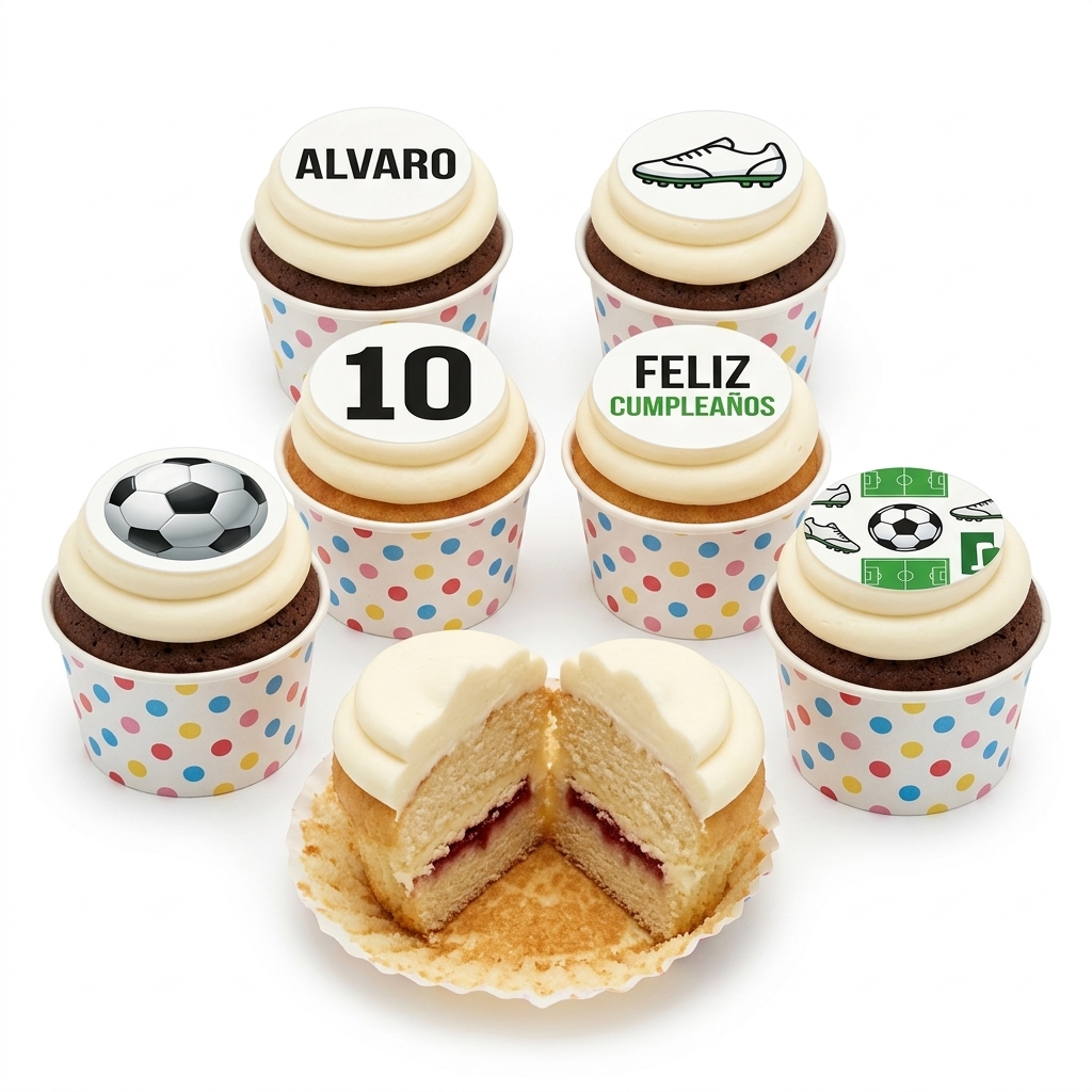 Football Theme Birthday Cupcakes