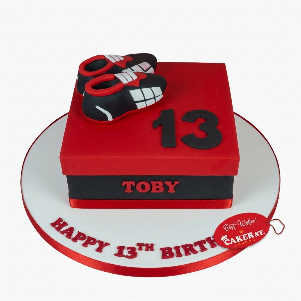 Football Boot Shoebox Birthday Cake