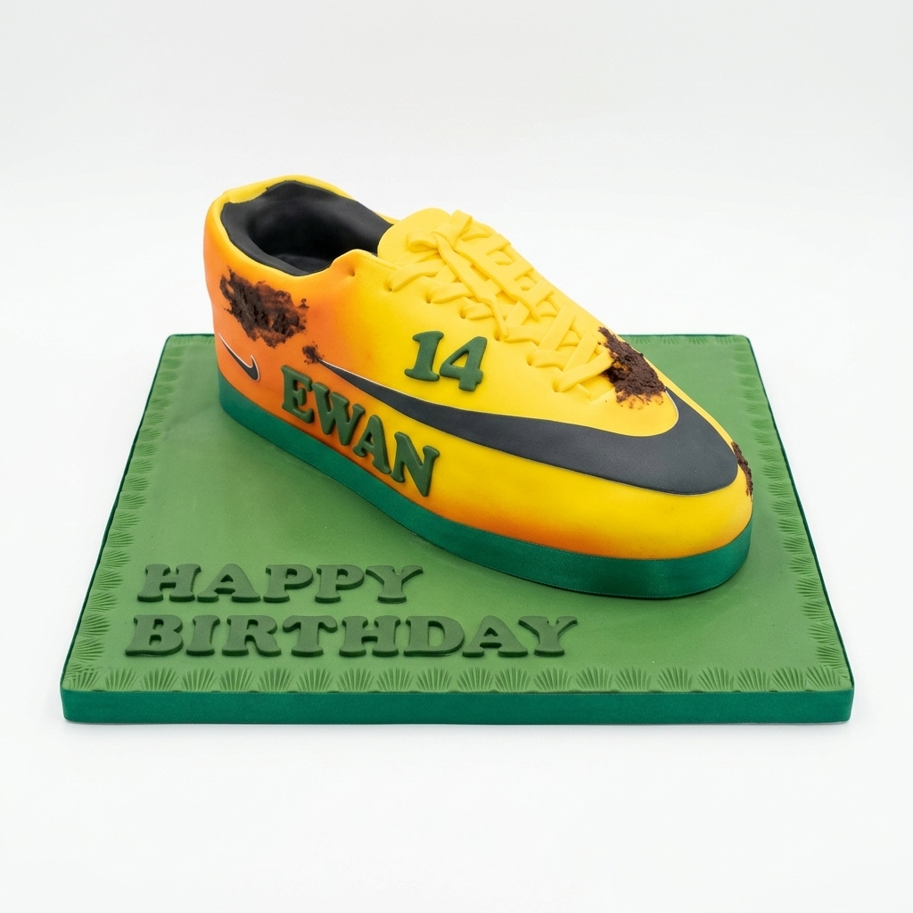 Football Boot Birthday Cake