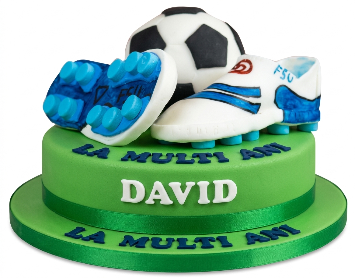 Football Boots & Ball Birthday Cake