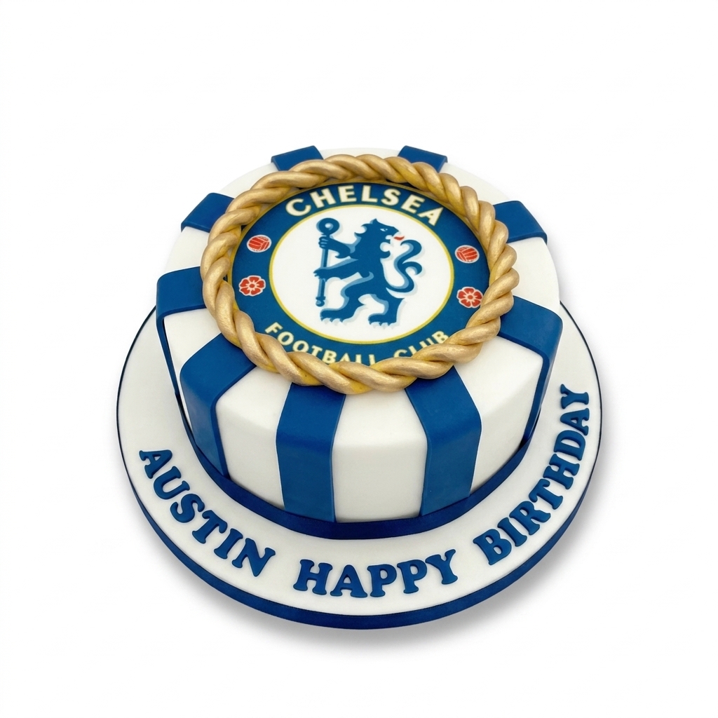 Chelsea FC Football Birthday Cake