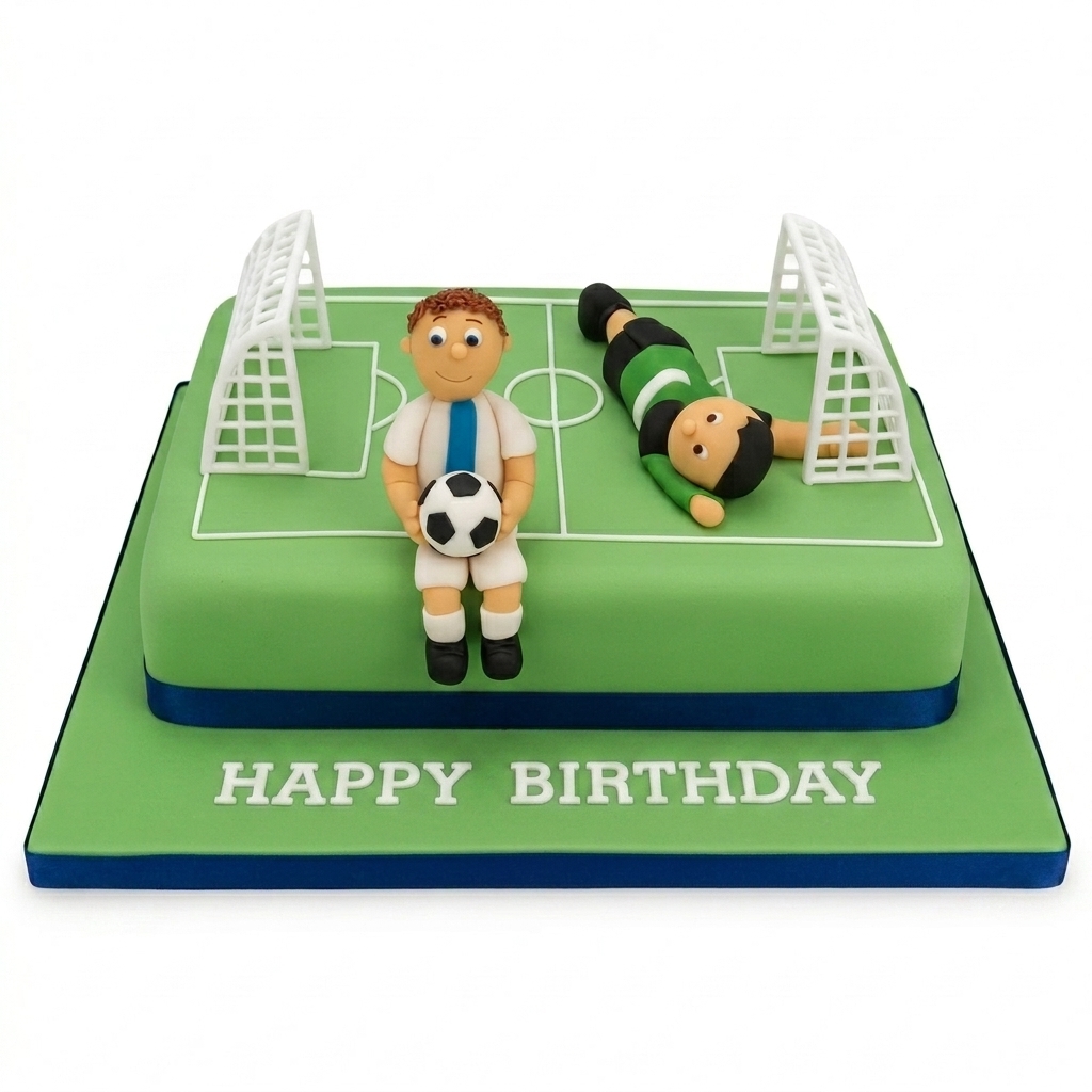Football Pitch Birthday Cake
