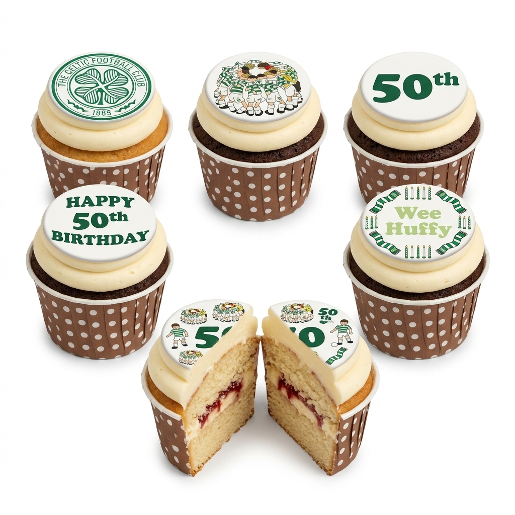 Celtic Football Birthday Cupcakes