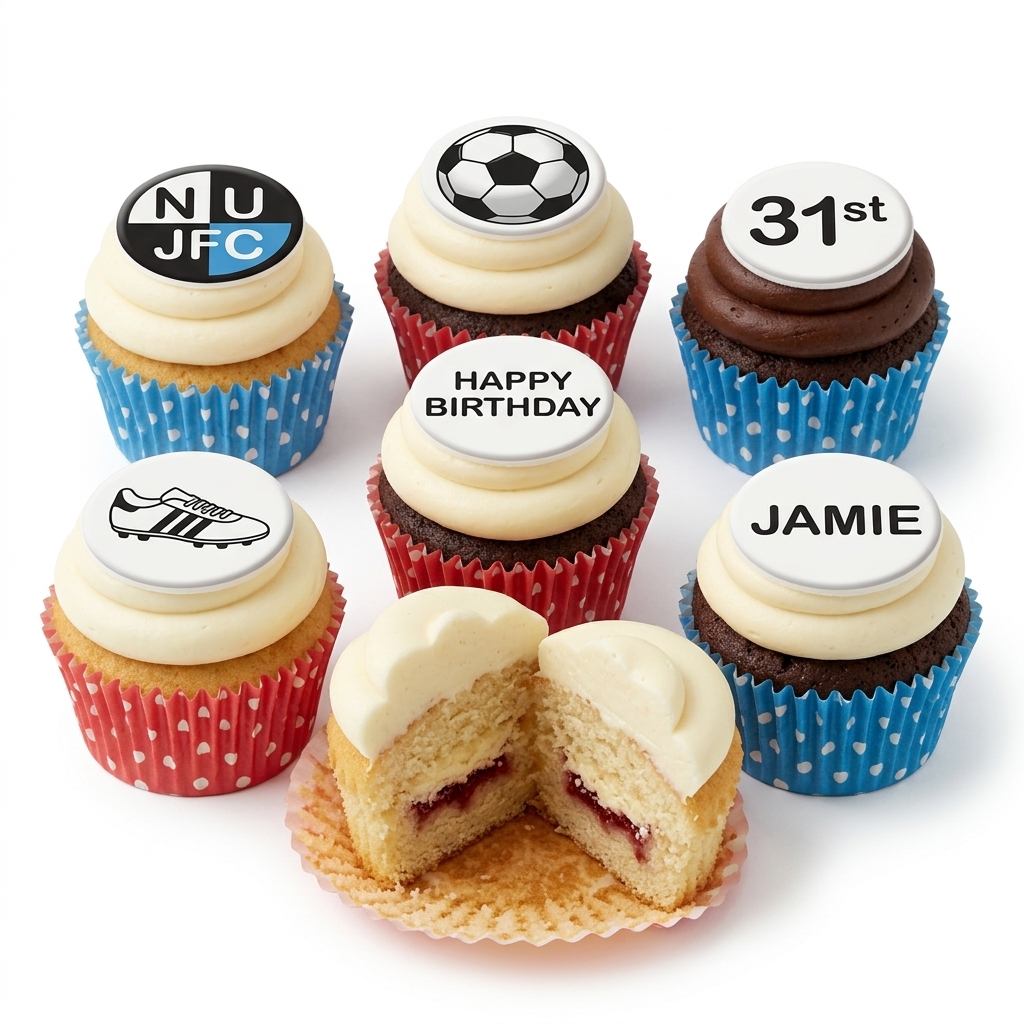 Football Theme Birthday Cupcakes