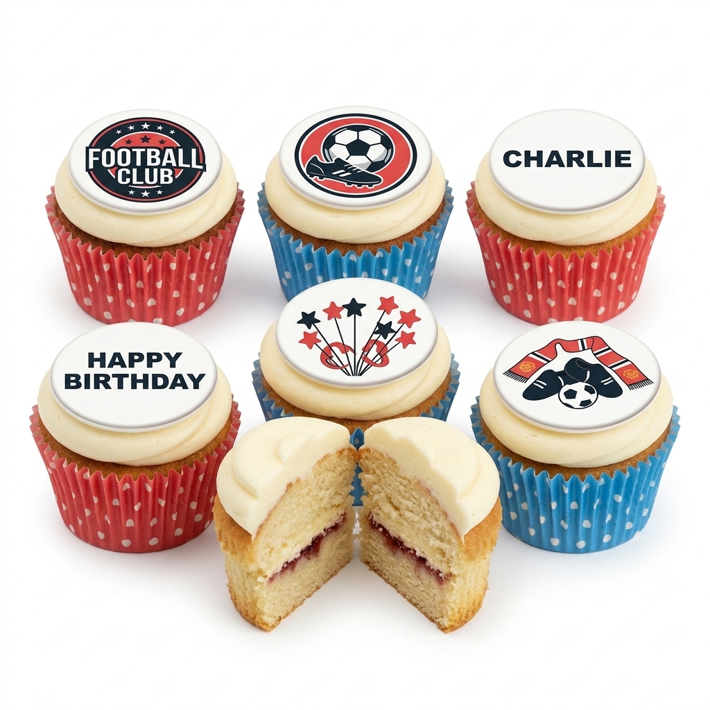 Football Theme Birthday Cupcakes