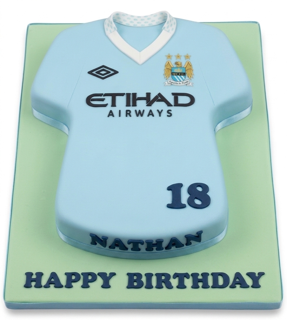 Manchester City Football Shirt Birthday Cake
