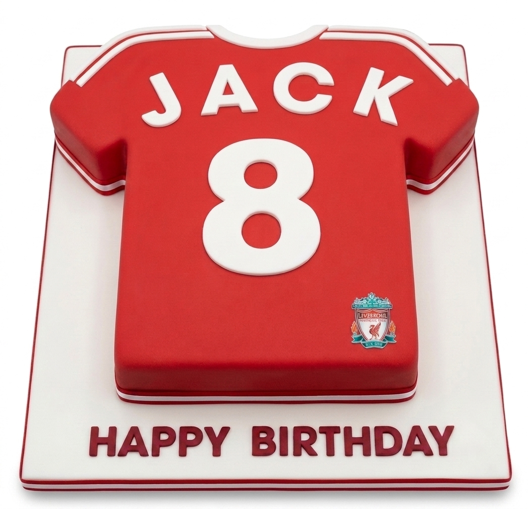 Liverpool Football Shirt Birthday Cake