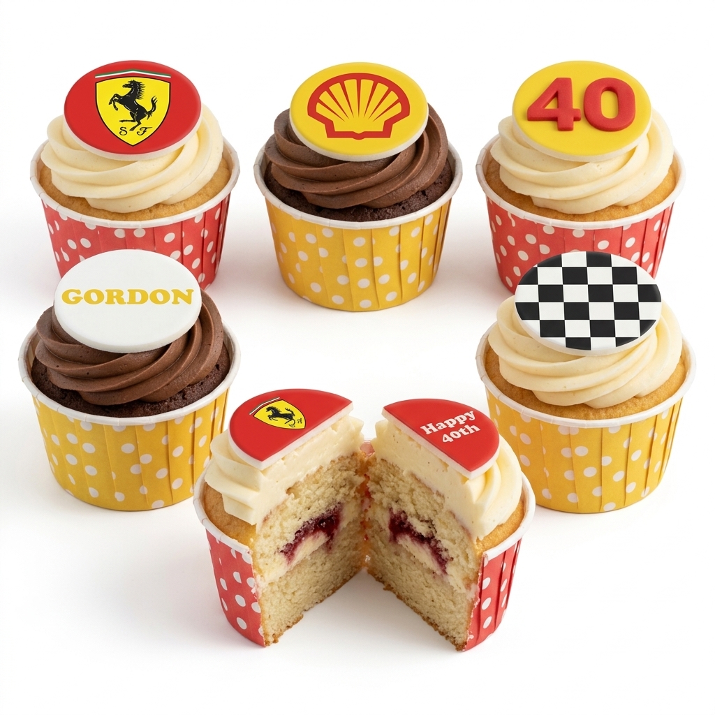 Racing Car Theme Birthday Cupcakes
