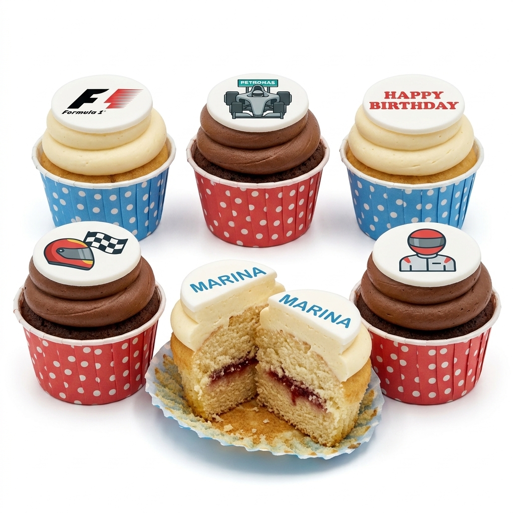 Formula 1 Racing Birthday Cupcakes