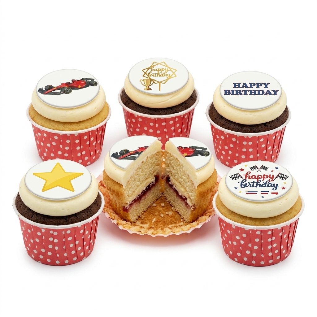 Formula 1 Racing Birthday Cupcakes