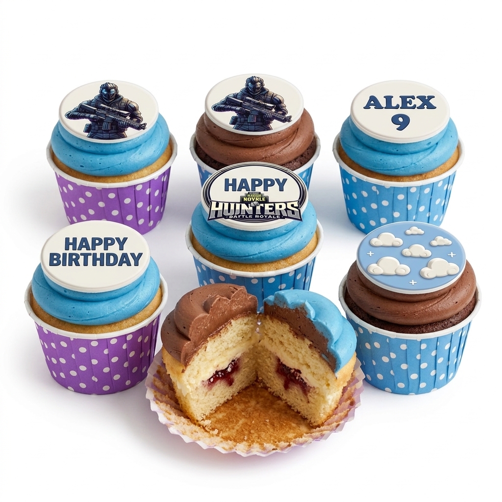 Action Gaming Birthday Cupcakes