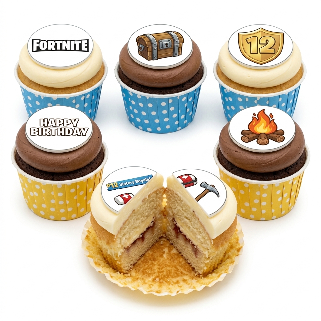 Fortnite Gaming Birthday Cupcakes