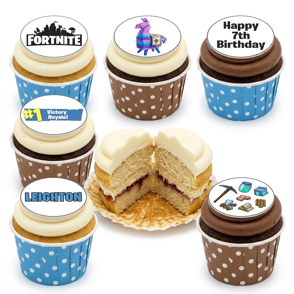 Fortnite Birthday Cupcakes for Kids