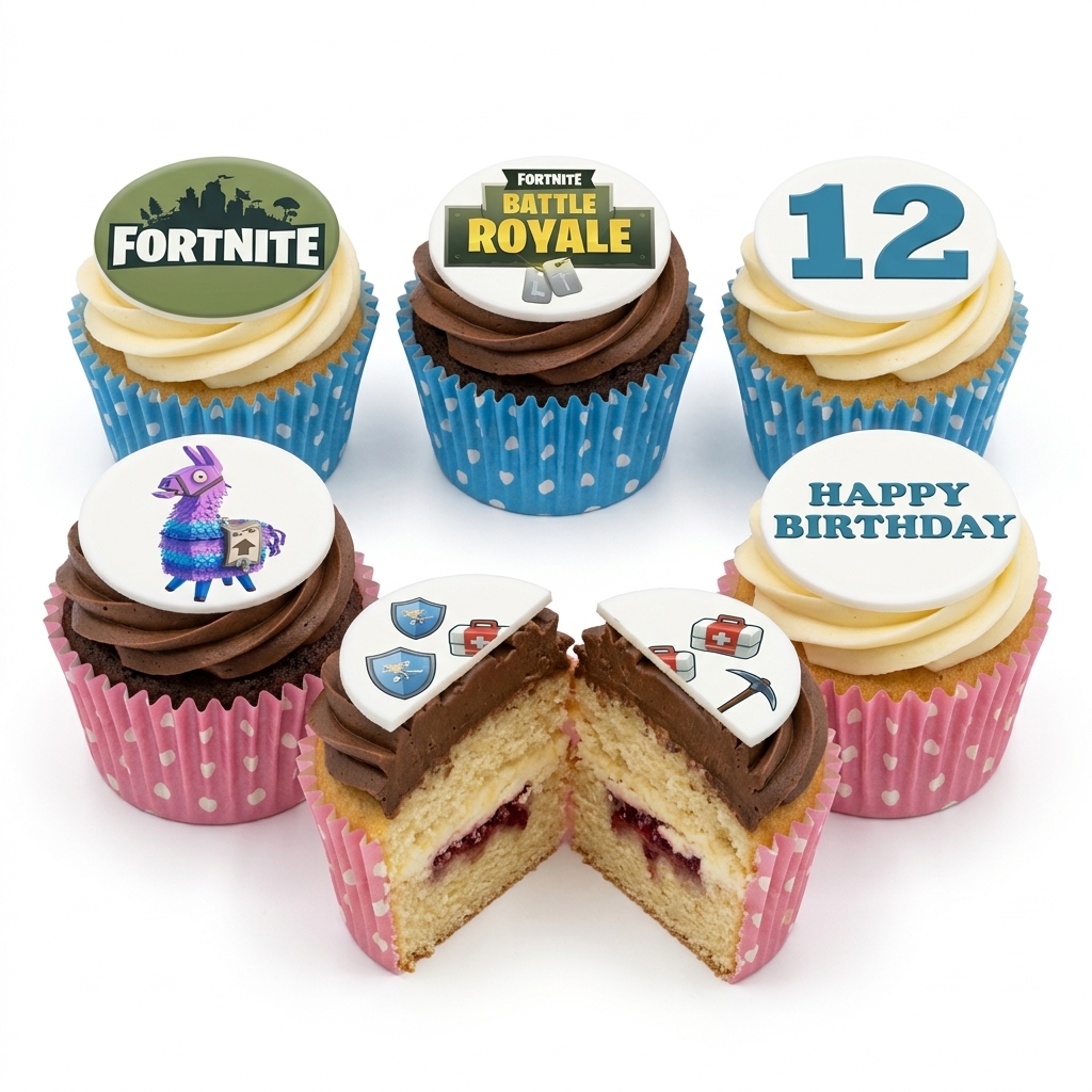 Fortnite Battle Royale Birthday Cupcakes