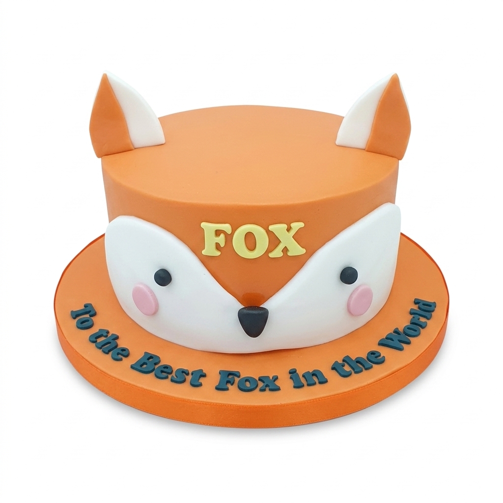 Charming Fox Birthday Cake