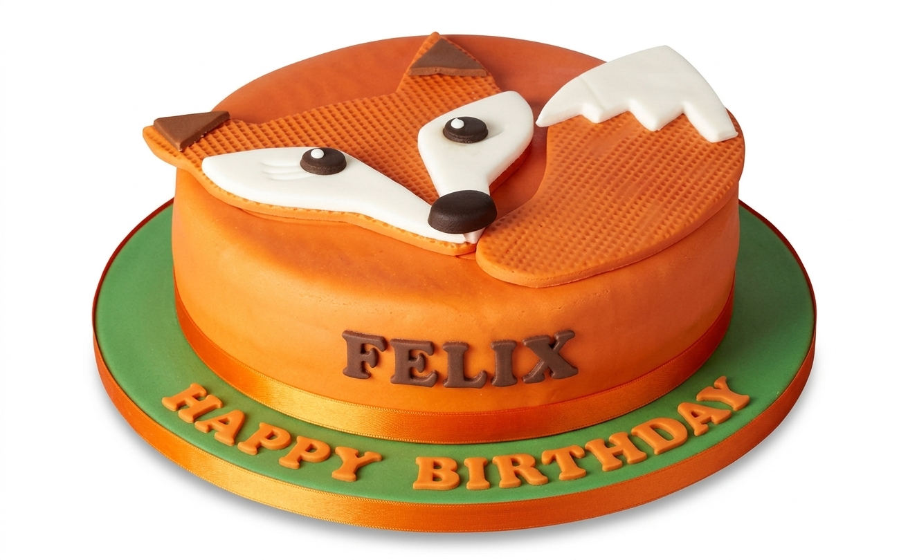 Fox Birthday Cake for Kids