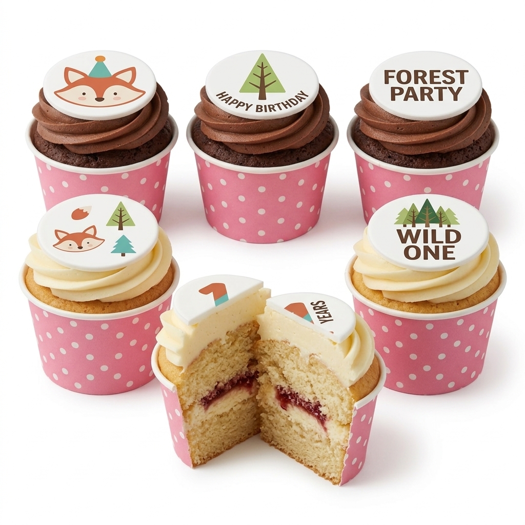 Wild One 1st Birthday Cupcakes