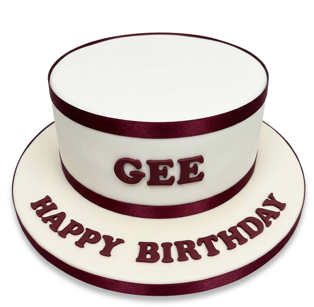 Personalised Birthday Cake with Ribbon Detail