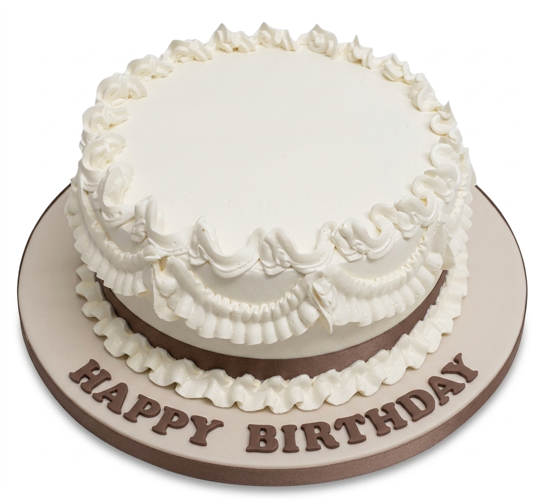 Elegant Ruffle Birthday Cake