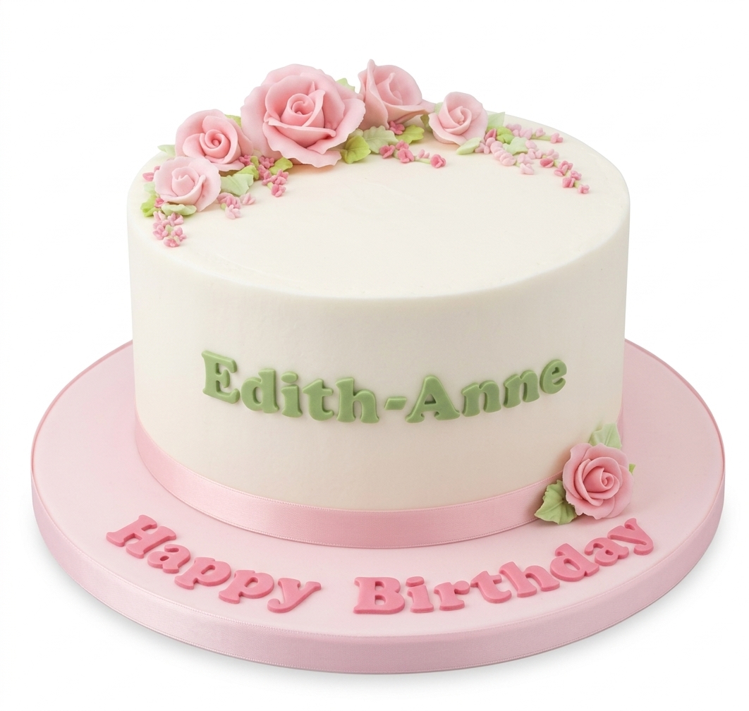 Floral Rose Birthday Cake for Her