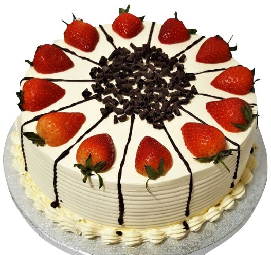 Fresh Cream Cake With Strawberries