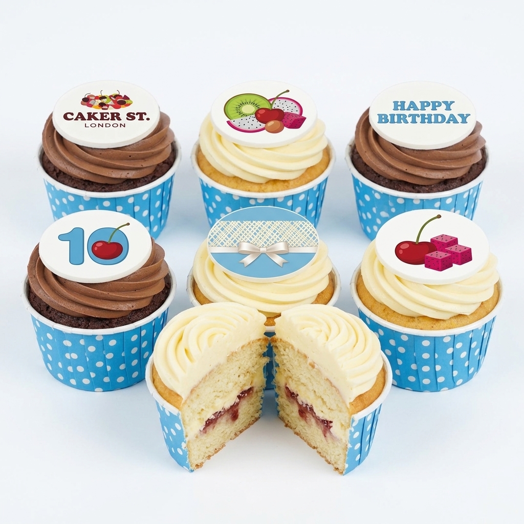 Custom Age Fruit Birthday Cupcakes