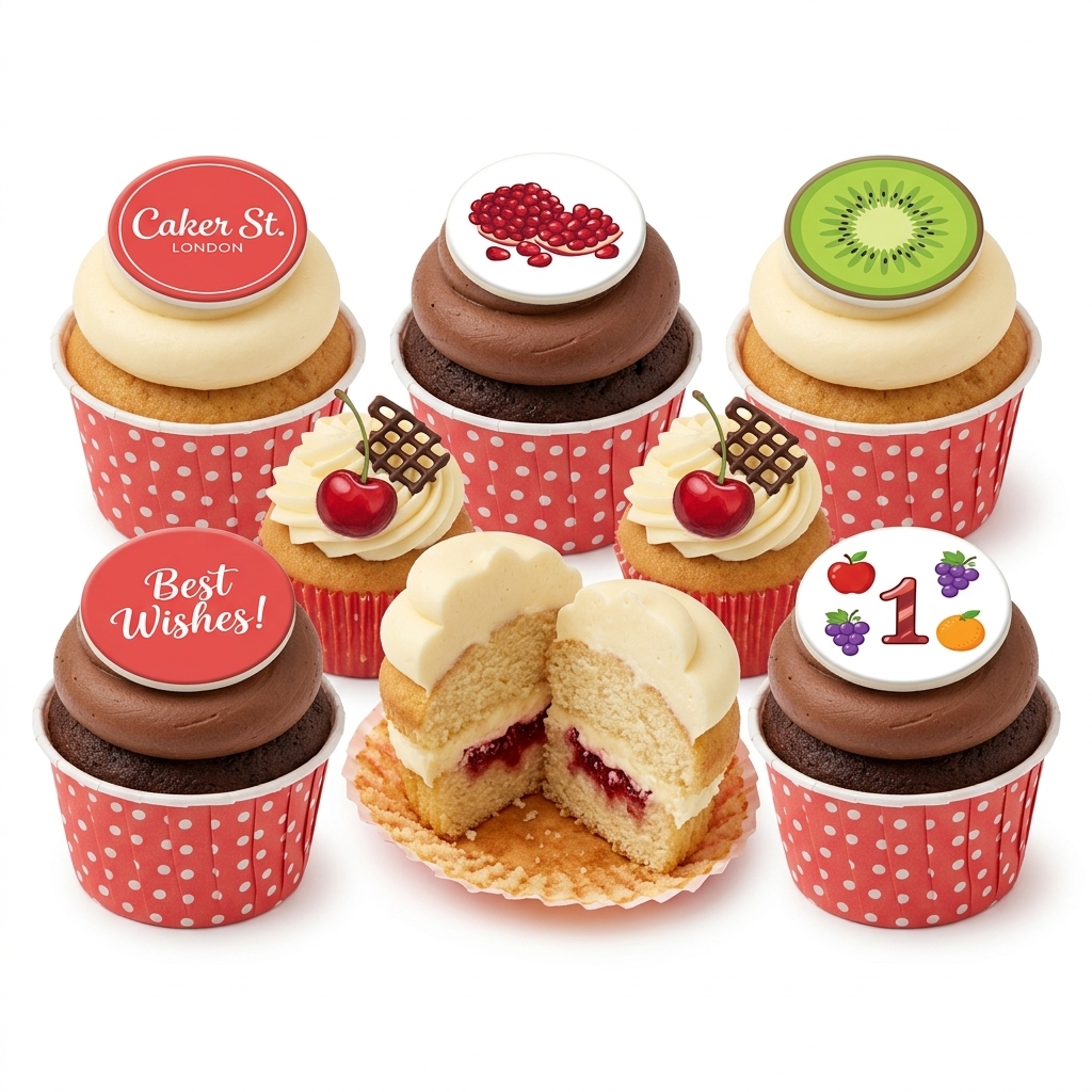 Fresh Fruit Birthday Cupcakes