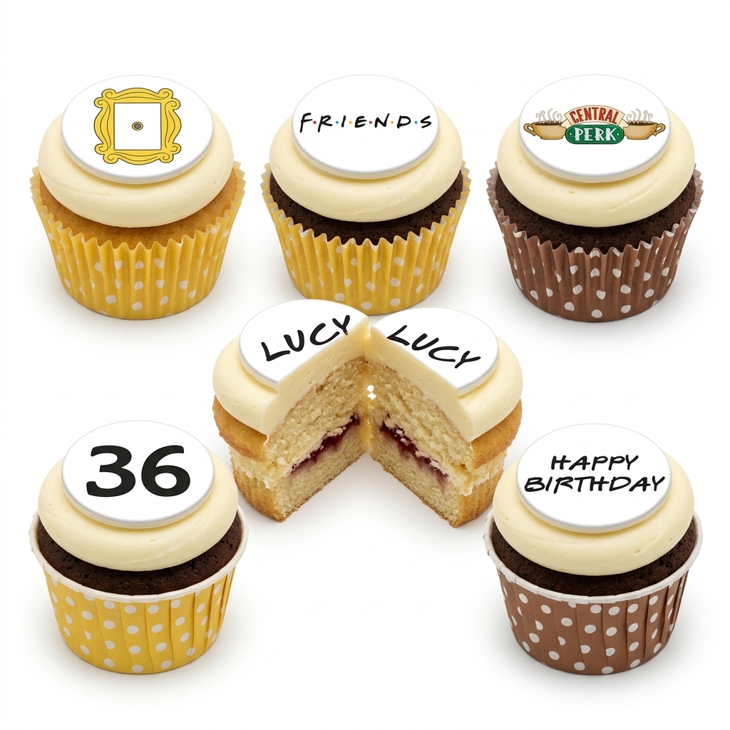 Friends TV Show Birthday Cupcakes