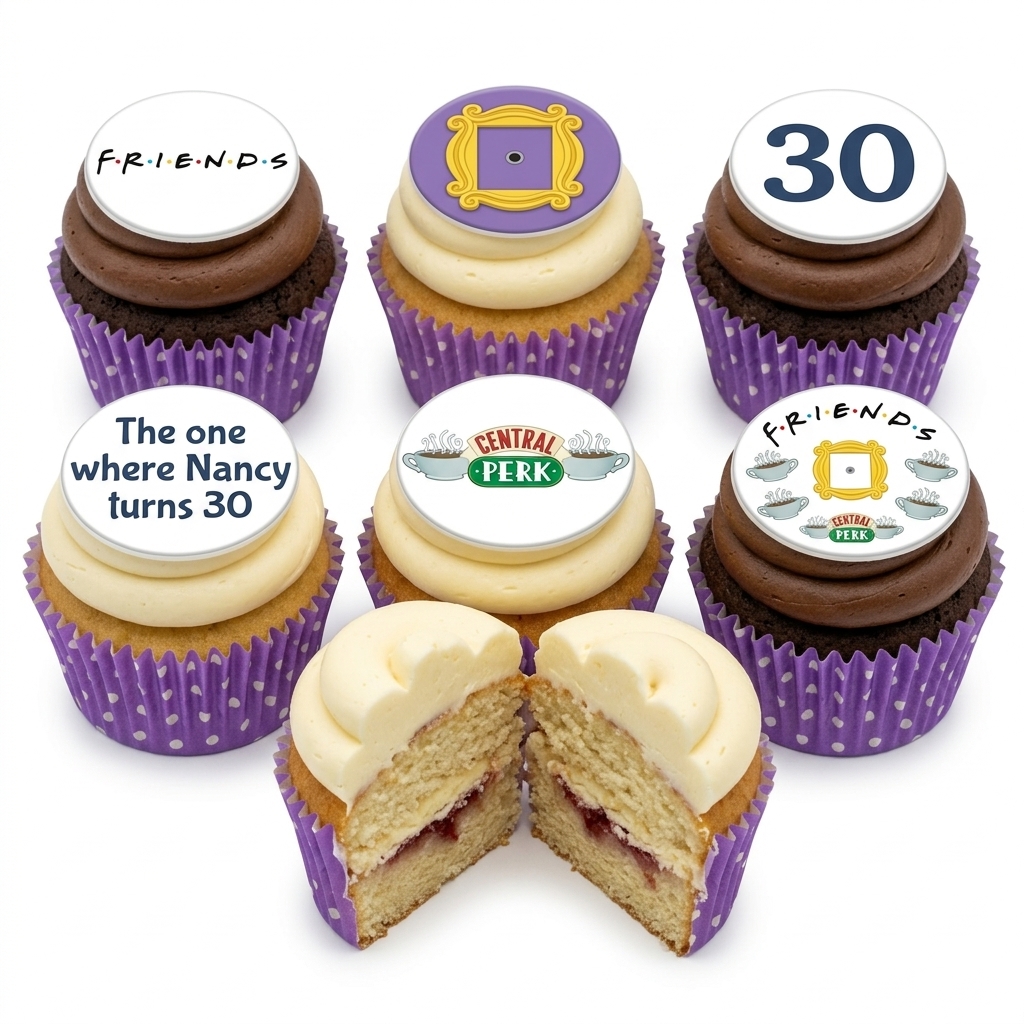 Friends TV Show Birthday Cupcakes