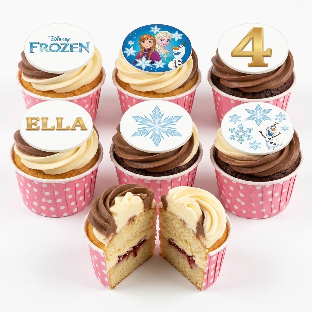 Disney Frozen Birthday Cupcakes