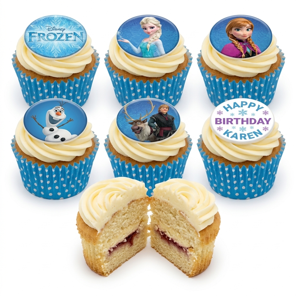 Disney Frozen Birthday Cupcakes