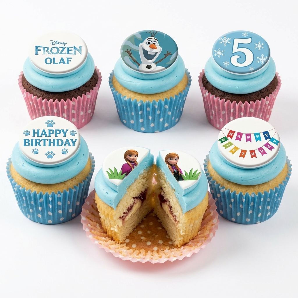 Disney Frozen Birthday Cupcakes