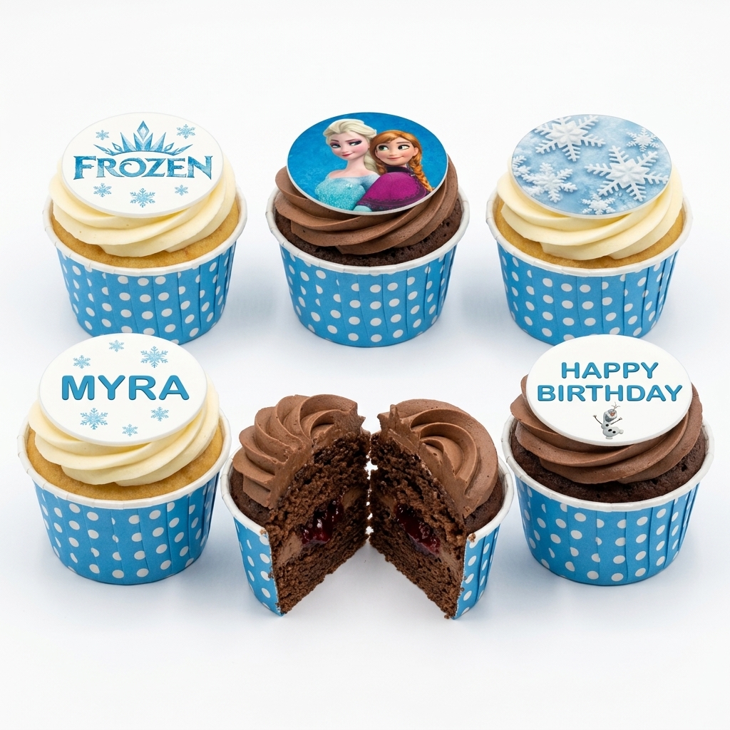 Disney Frozen Birthday Cupcakes