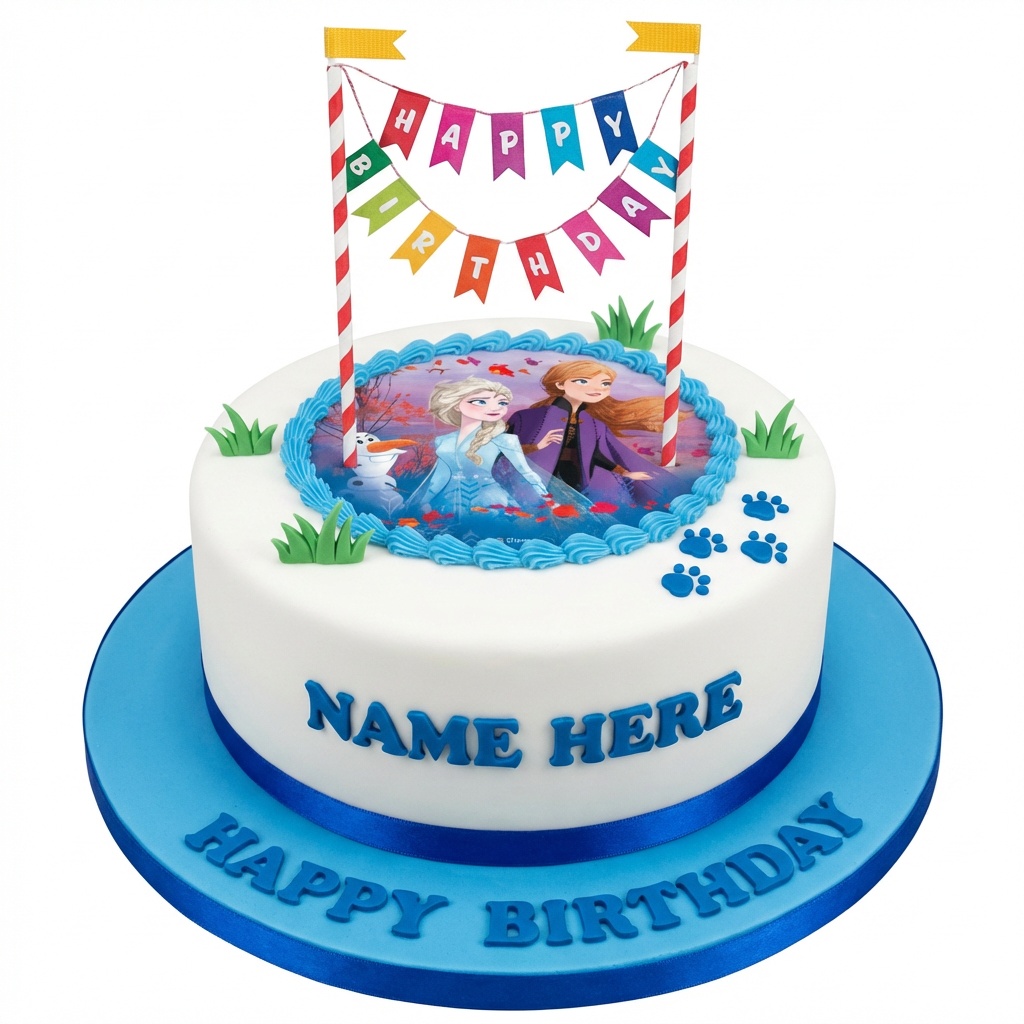 Frozen Theme Birthday Cake