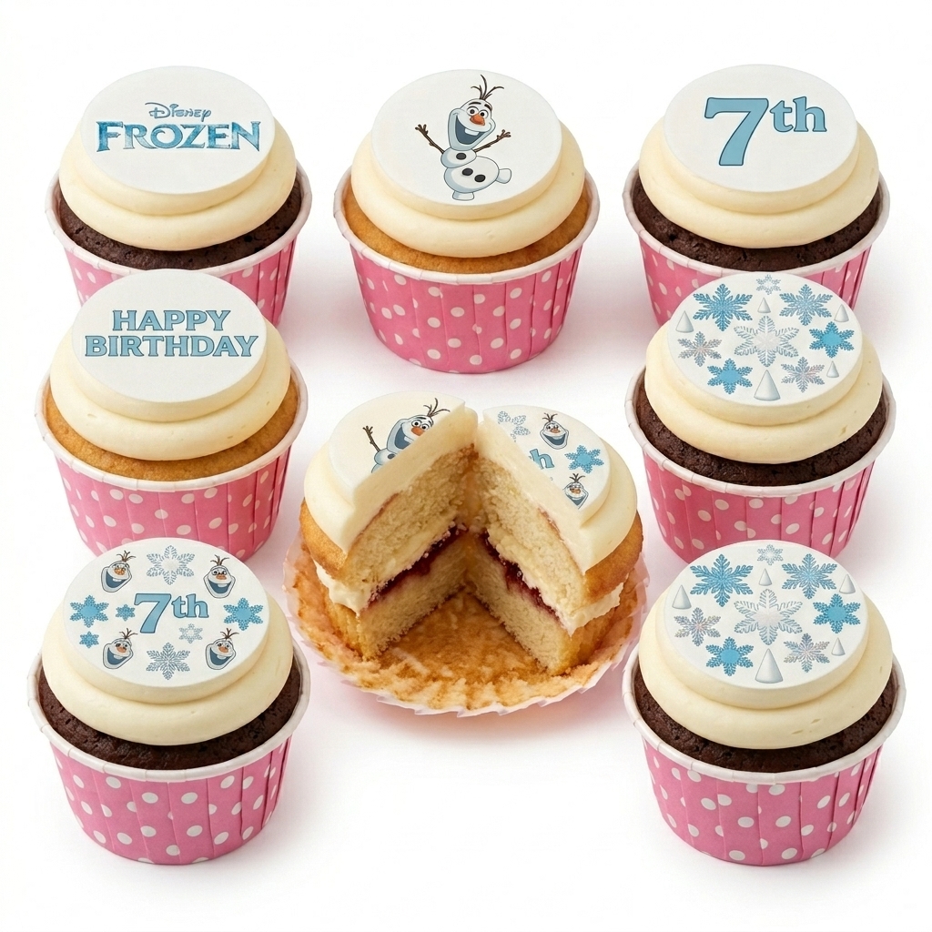 Disney Frozen Birthday Cupcakes