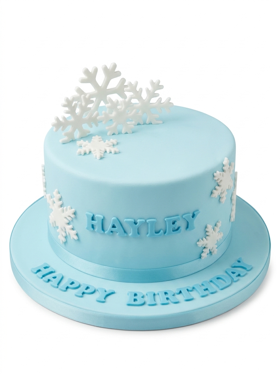 Snowflake Birthday Cake