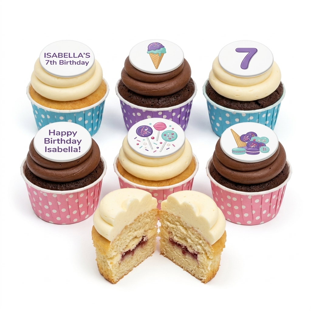 Personalised Sweet Treat Birthday Cupcakes with Custom Age