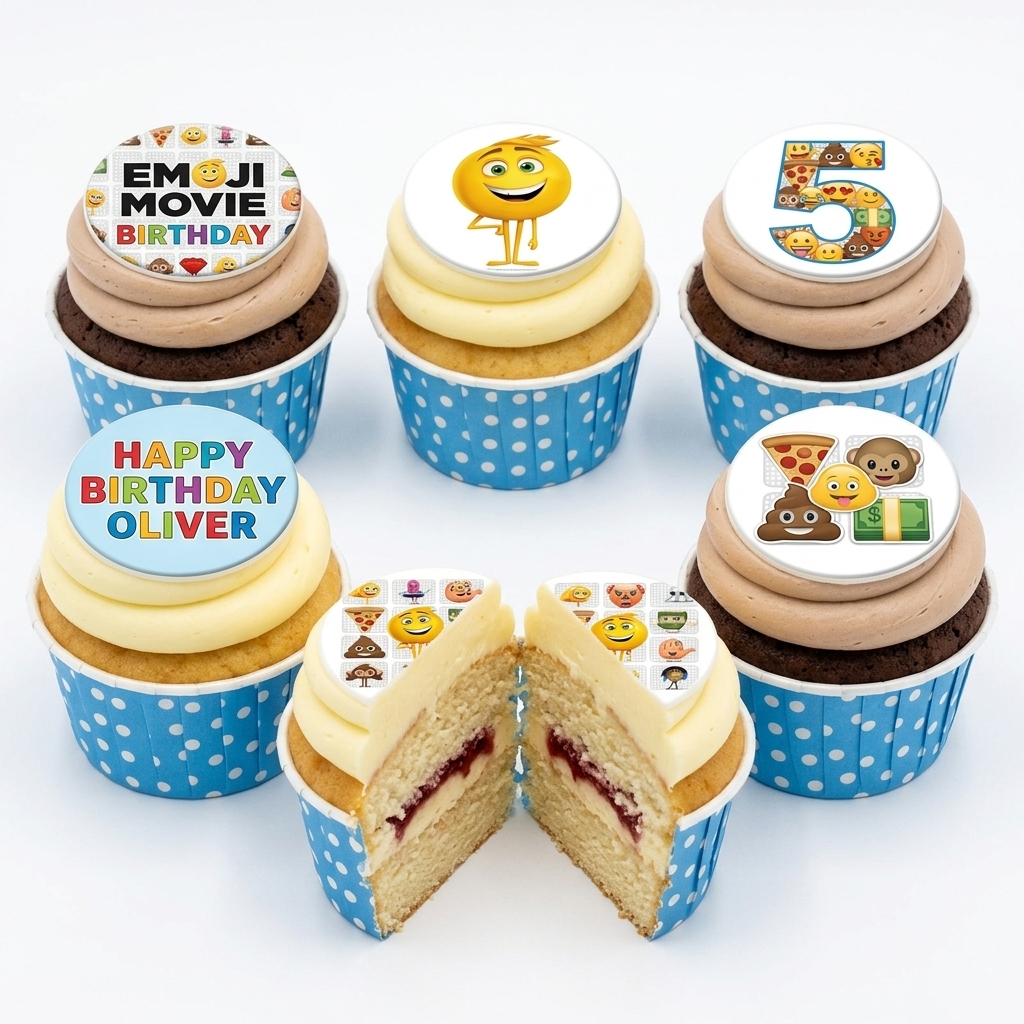 Emoji Theme Birthday Cupcakes