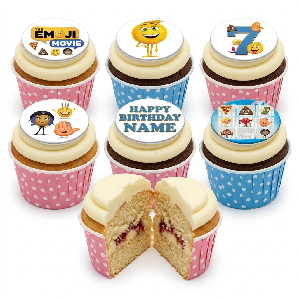 Personalised Emoji Birthday Cupcakes
